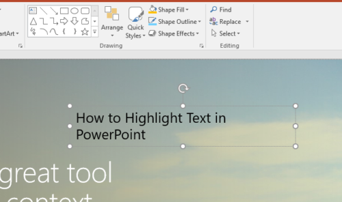 microsoft powerpoint how to highlight part of a picture