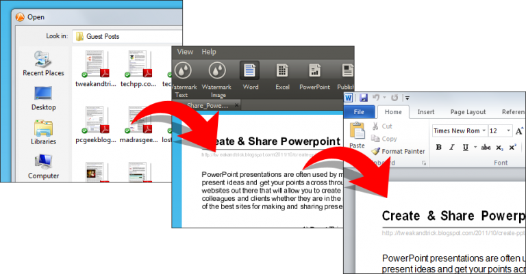 how to use office word to convert straight to pdf